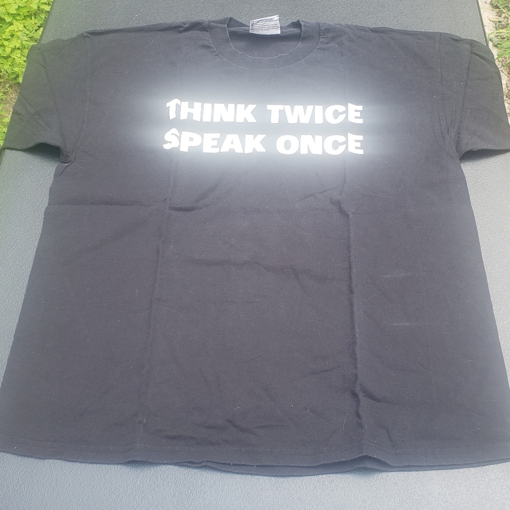 Vintage 90s Mens Comic T-shirt XL (Think Twice)
